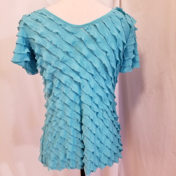 Notations Women's Ruffled Top Small - Picture 2 of 3